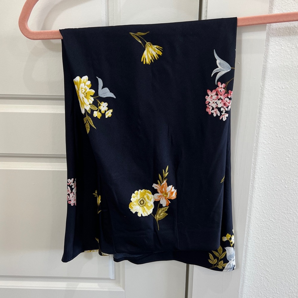 LOFT Satin Midi Skirt